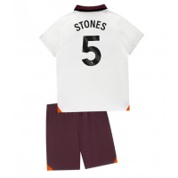 Koszulka piłkarska Manchester City John Stones #5 Strój wyjazdowy dla dzieci 2023-24 tanio Krótki Rękaw (+ Krótkie spodenki)